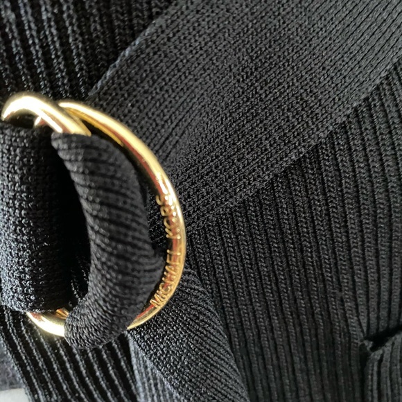 MICHAEL Michael Kors Black Ribbed Open Cardigan M - Picture 5 of 5